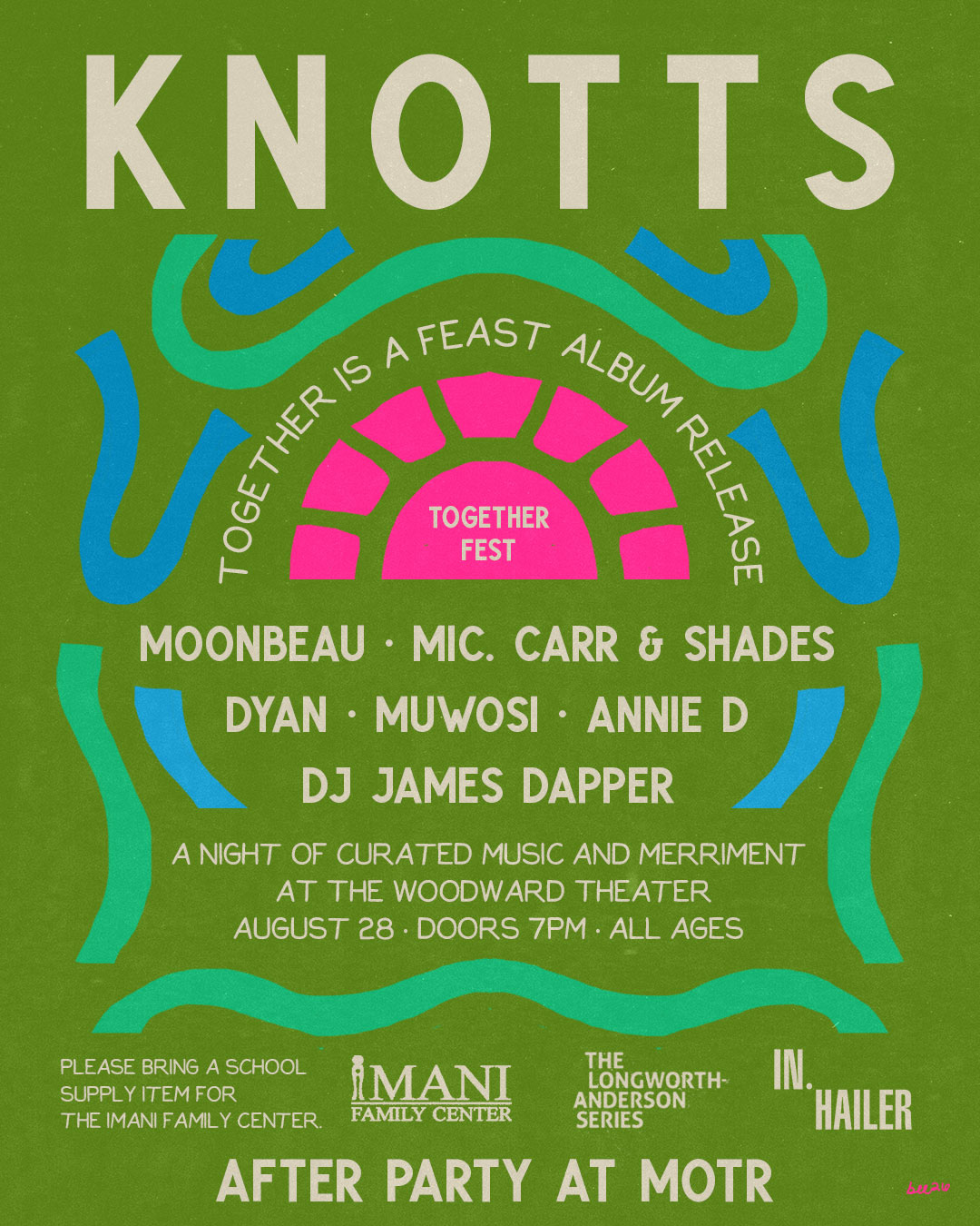 KNOTTS Record Release w/ Moonbeau, Mic. Carr & Shades, Dyan, Muwosi, Annie D., and DJ James Dapper