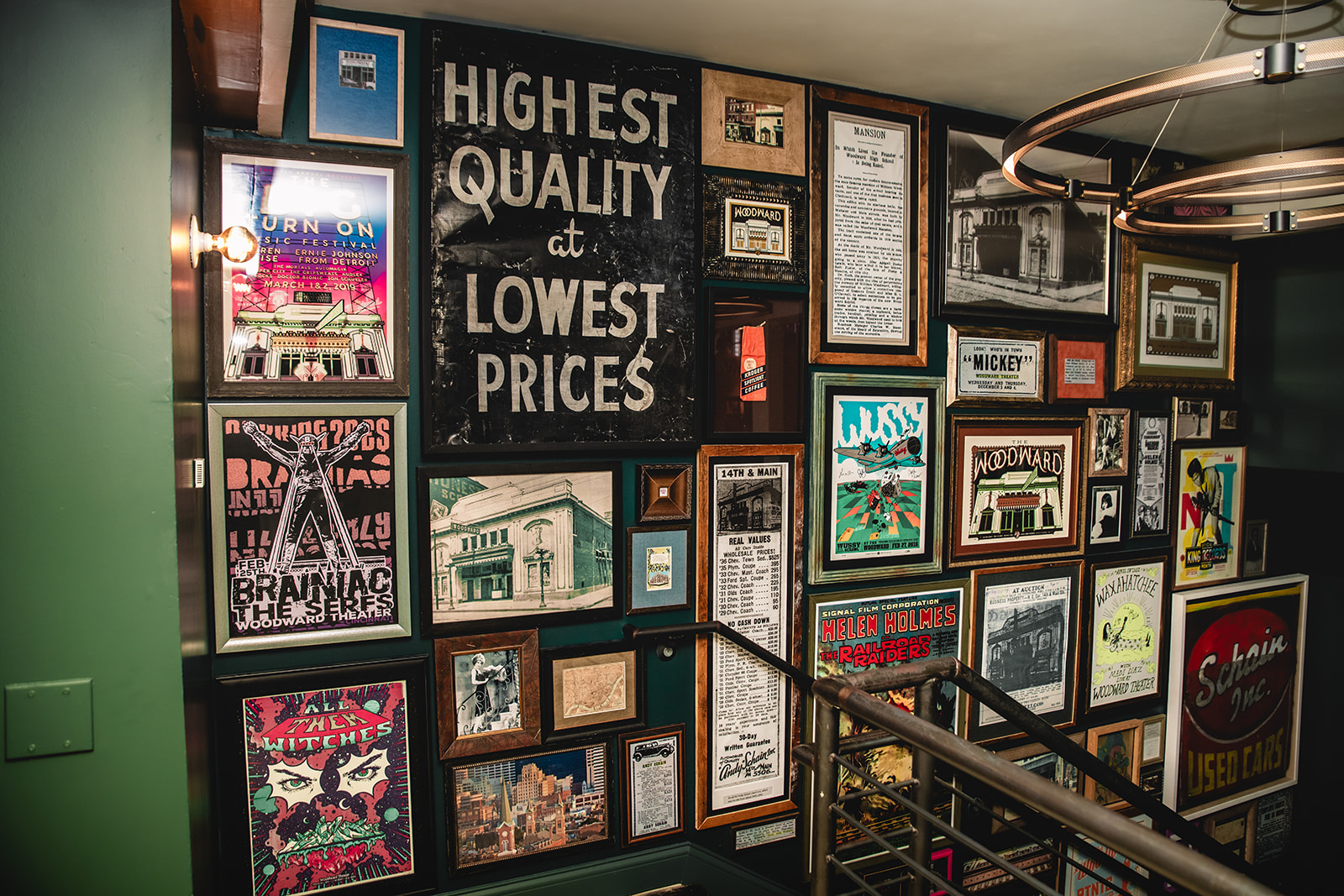 Inside the Gallery Wall at The Woodward Theater Wedding Venue
