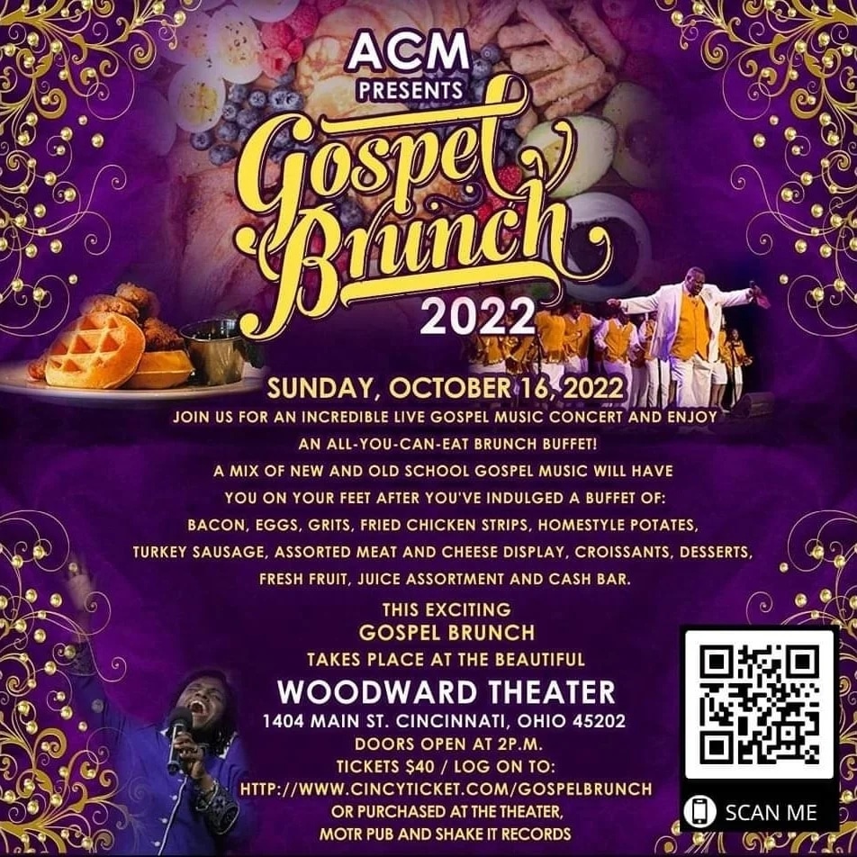 gospel brunch 2022 woodward theater 10/16