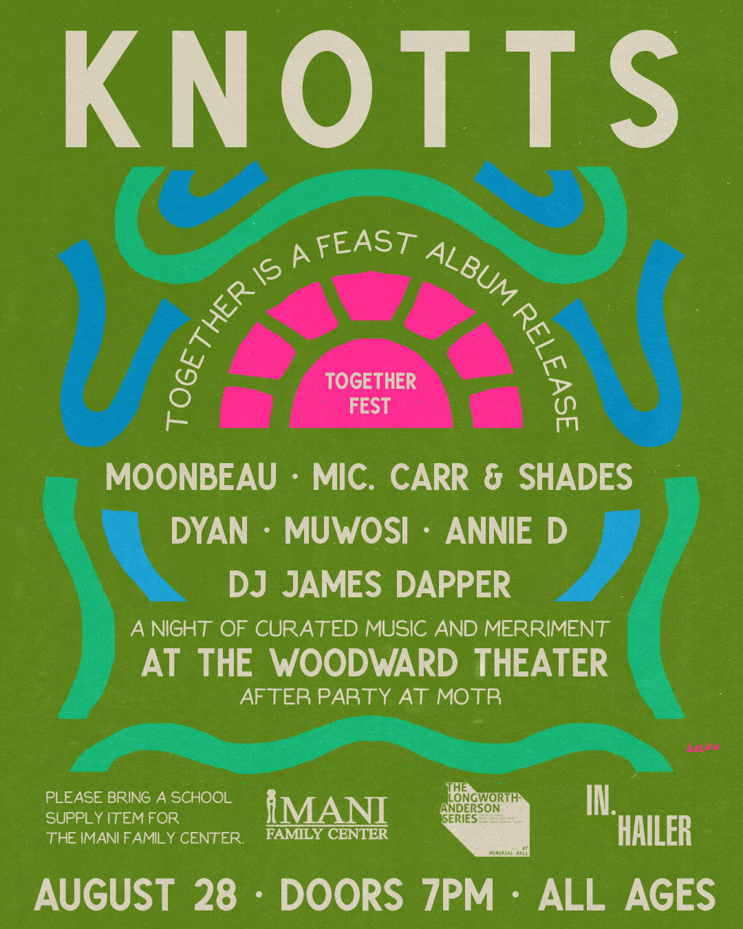 KNOTTS Record Release  w/ Moonbeau, Mic. Carr & Shades, Dyan, Muwosi, Annie D., and DJ James Dapper