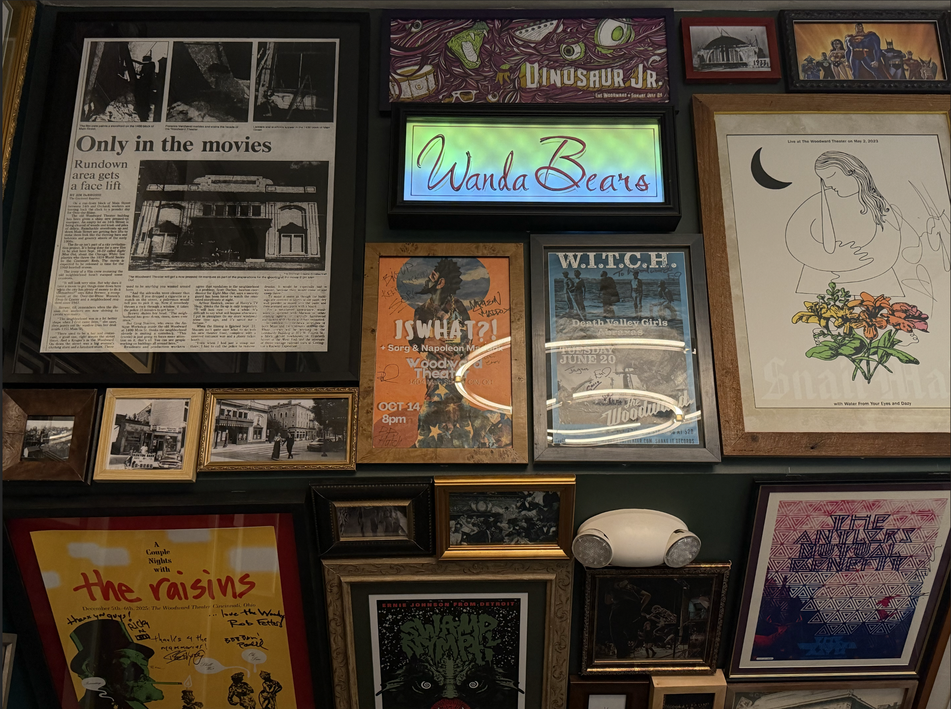 Inside the Gallery Wall at The Woodward Theater Wedding Venue