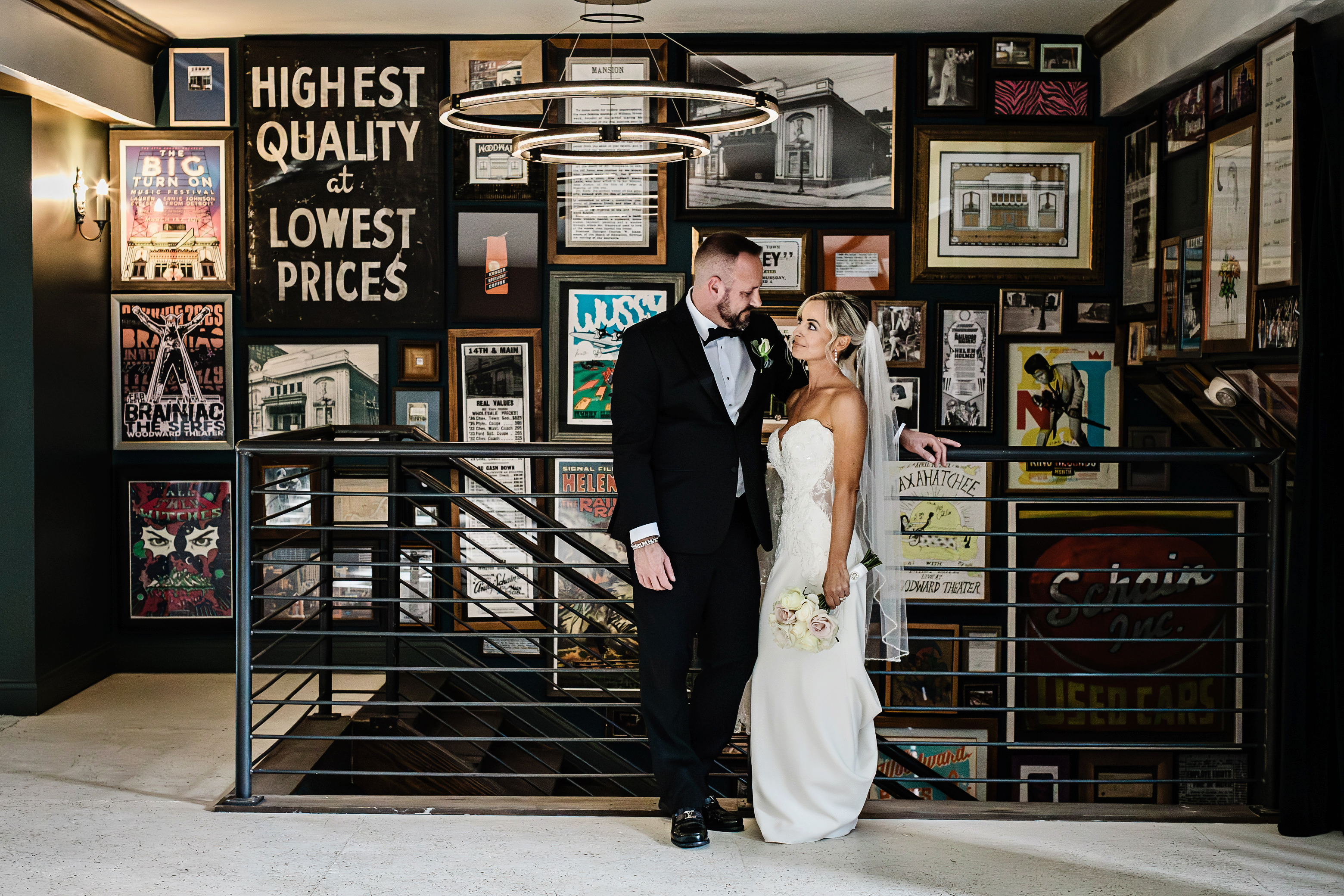 Inside the Gallery Wall at The Woodward Theater Wedding Venue