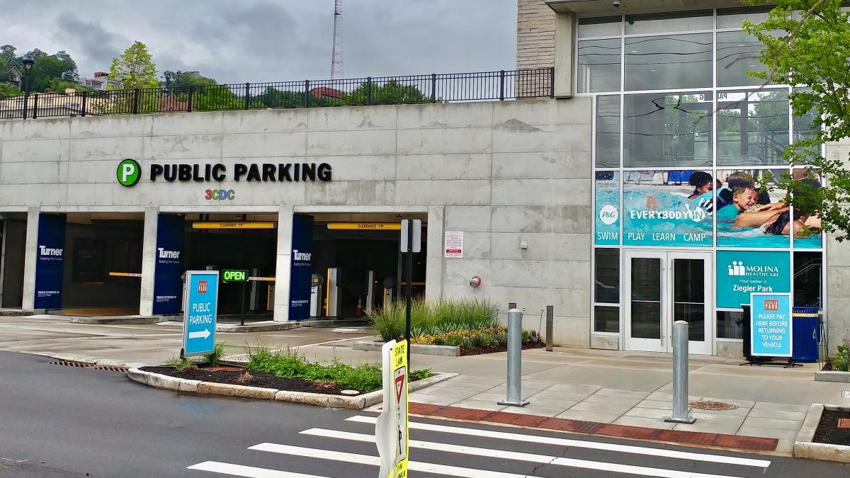 ziegler park parking garage Woodward Theater